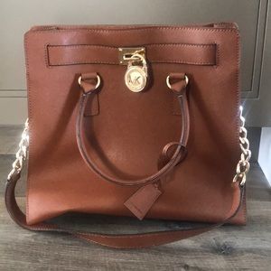 Michael Kors brown leather handbag